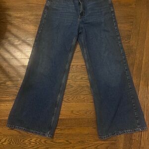 Zara Dark Blue Flare Jeans
